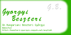 gyorgyi beszteri business card
