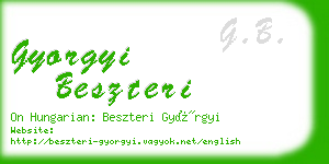 gyorgyi beszteri business card